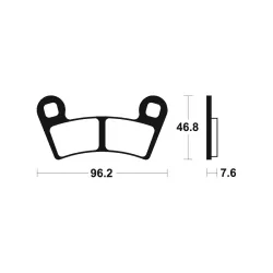 Plaquettes de frein TECNIUM Racing MX/Quad métal fritté Plaquettes de frein TECNIUM Racing MX/Quad métal fritté