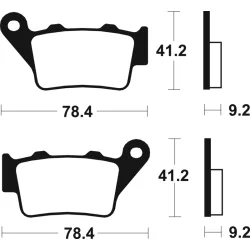 Plaquettes de frein TECNIUM Scooter organique
