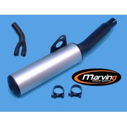 Silencieux Rond GS 500 E Rond Ø100 Noirs Revêtement Alu Silencieux Rond GS 500 E Rond Ø100 Noirs Revêtement Alu